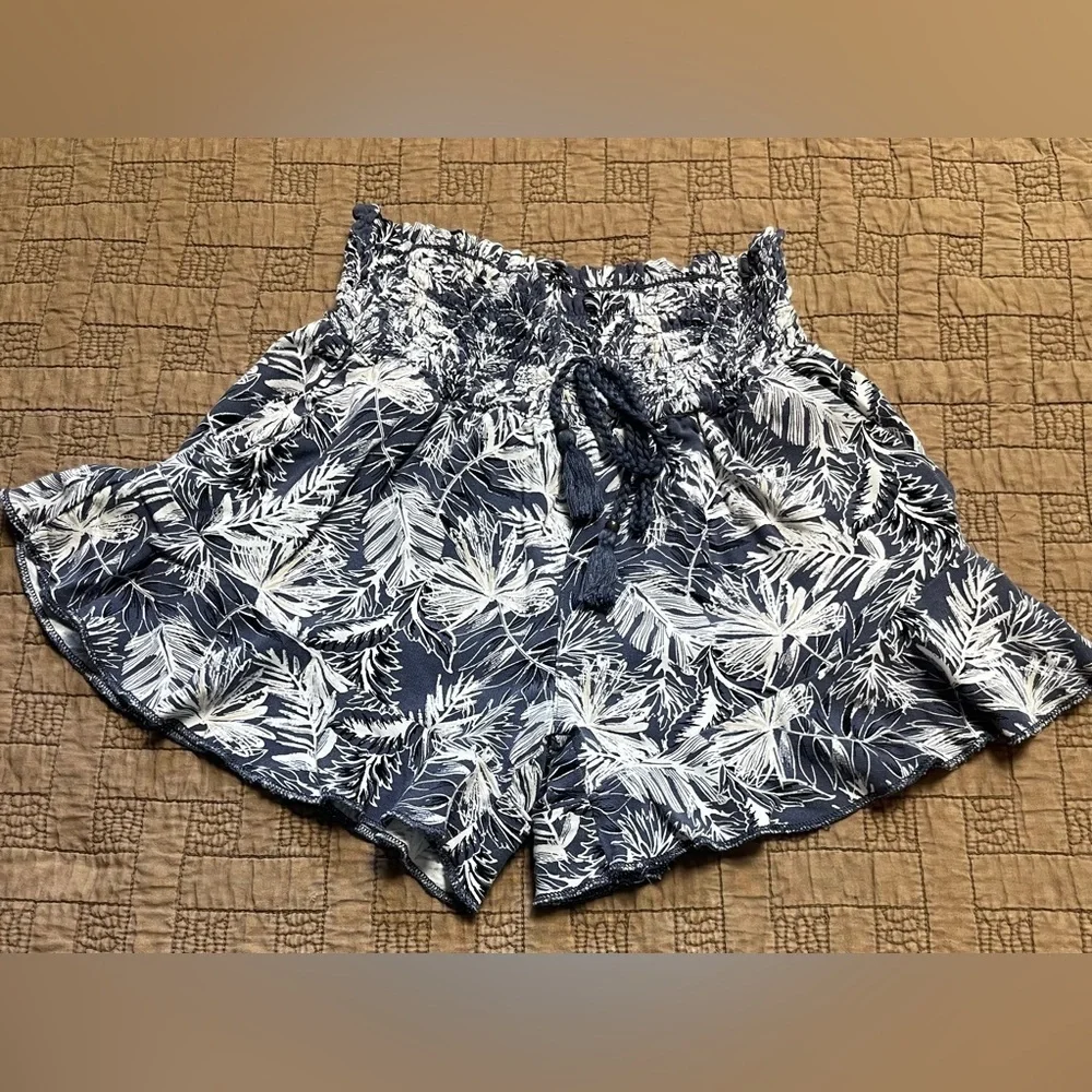Rewash Navy and White Beach Shorts Boho beach Summer Size Small